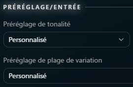 Réglage du ton