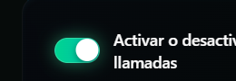 Activar y desactivar las llamadas