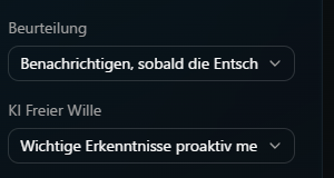 Einstellungen für den Zeitpunkt des Rufs
