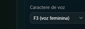 Escolhendo um personagem de voz